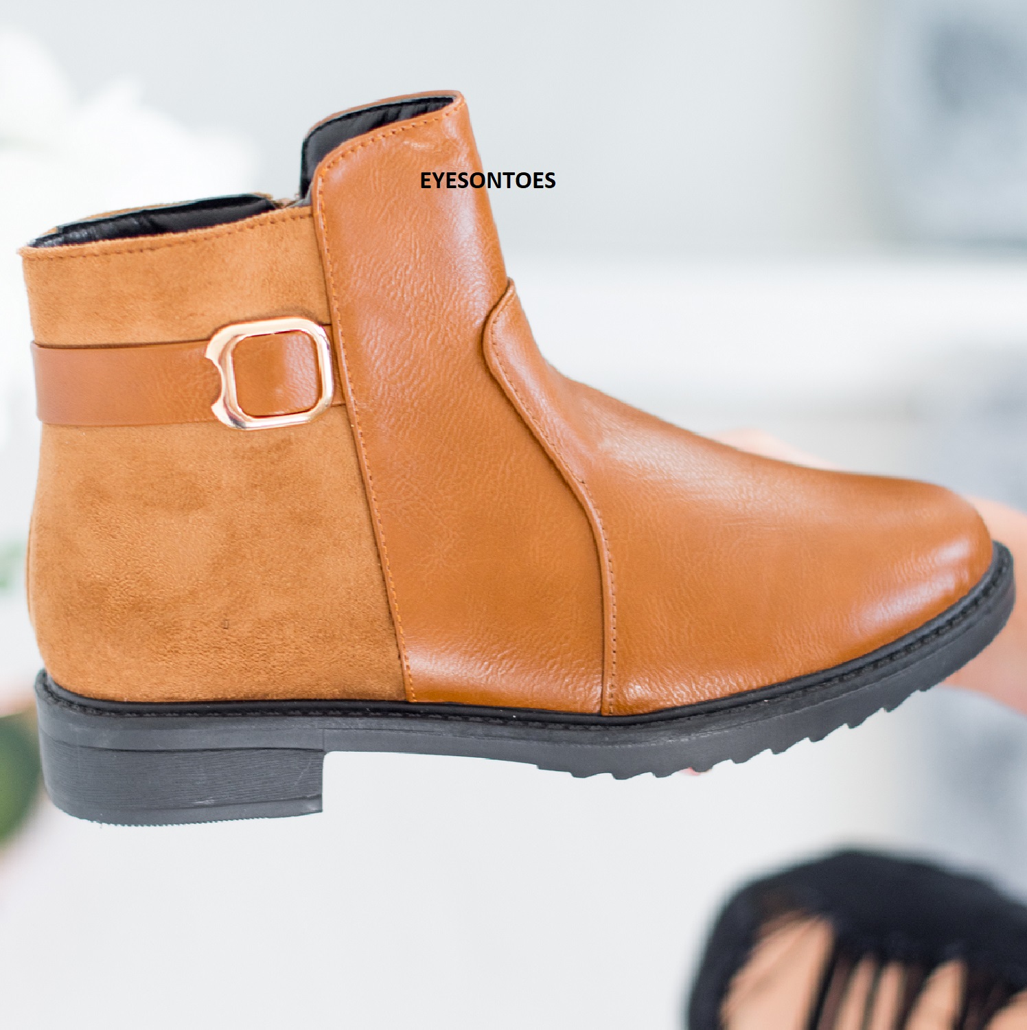 womens buckle chelsea boots